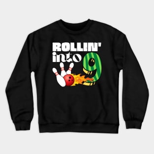 Rollin Into 9 Year Old Birthday Gift Crewneck Sweatshirt